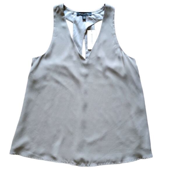 Banana Republic tank racerback criss-cross gray size XS NWT - Picture 1 of 8